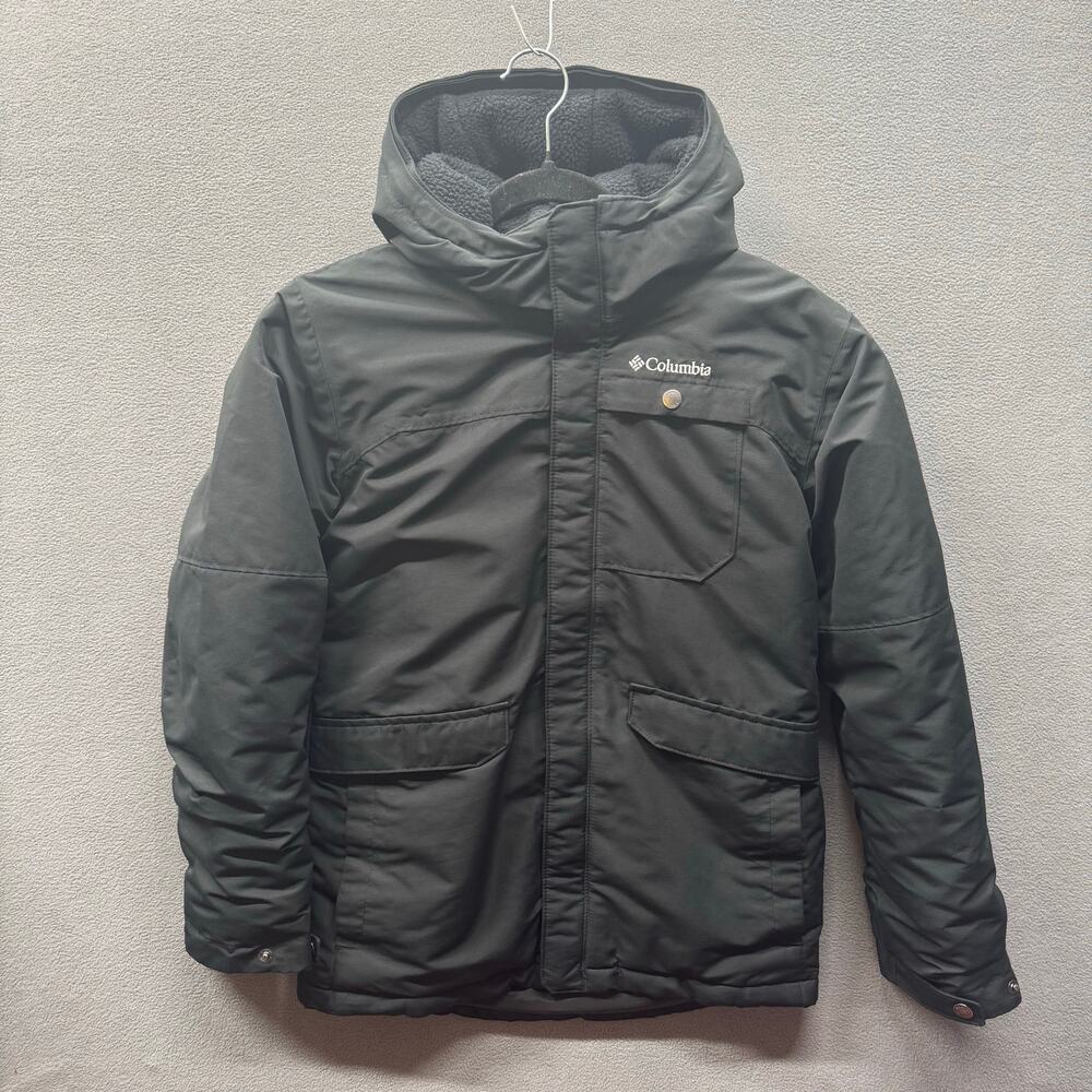 Columbia Kids Omni Heat Winter Jacket‎ L 14/16 Black Warm Snow Waterproof